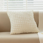 Creamy Style Throw Pillow Cover for Sofa Decor